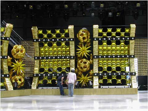 スタジオ舞台バルーンデコレーション｜現場施工例