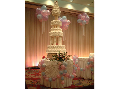 ウェデイング風船装飾｜現場施工例