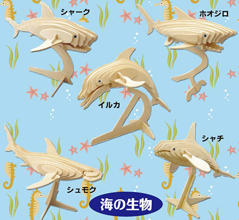 海の生物/3Dパズル作り