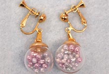 ガラスドームイヤリング作り