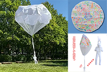 お絵かきパラシュート作り