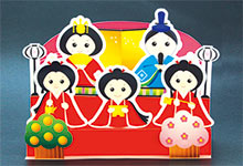 ペーパーひなまつり作り