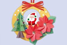 サンタクロースリース作り